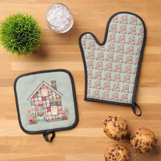 All-Over Print Apron Ovenwant & Pannenlap Set (Top down)