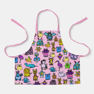 All-Over Print Apron - Pink Schort
