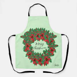 All-over Print Apron: prettig kerstfeest Schort