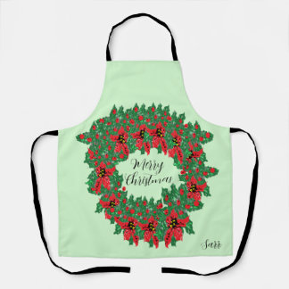 All-over Print Apron: prettig kerstfeest Schort