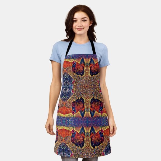 All-over Print Apron RED ROOSTER Schort (Gedragen)