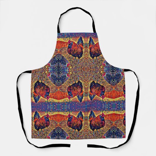 All-over Print Apron RED ROOSTER Schort (Voorkant)