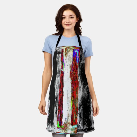 All-Over Print Apron – Reflection Layers Schort (Gedragen)