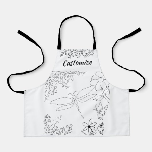 All-over Print Apron Schort (Voorkant)