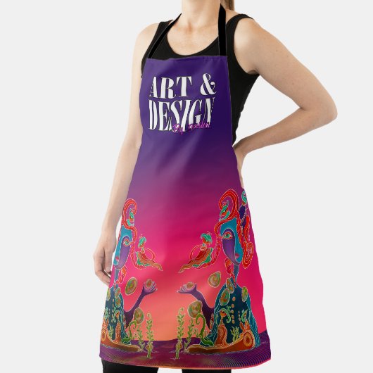 All-over Print Apron Schort (Insitu)