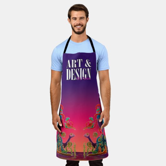 All-over Print Apron Schort (Gedragen)