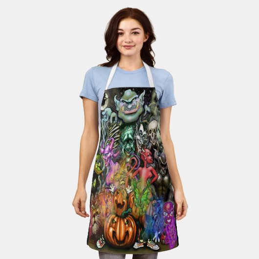 All-over Print Apron Schort (Gedragen)