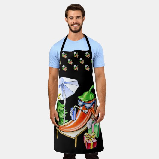All-over Print Apron Schort (Gedragen)
