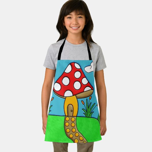 All-Over Print Apron Schort (Insitu)