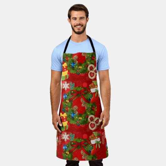 All-Over Print Apron Schort (Gedragen)