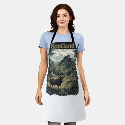 All-over Print Apron Schort (Gedragen)