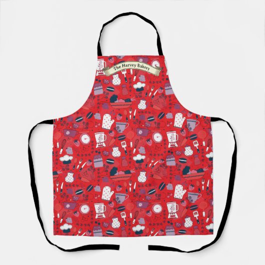 All-Over Print Apron Schort (Voorkant)