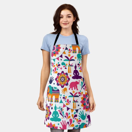 All-over Print Apron Schort (Gedragen)