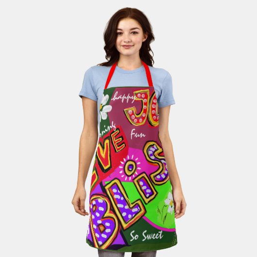 All-over Print Apron Schort (Gedragen)