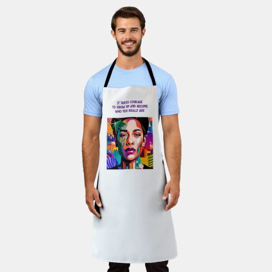 All-over Print Apron Schort (Gedragen)