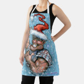 All-over Print Apron Schort (Insitu)