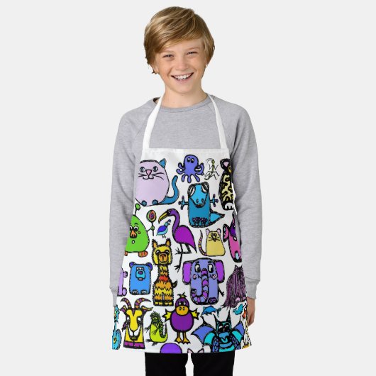 All-over Print Apron Schort (Gedragen)