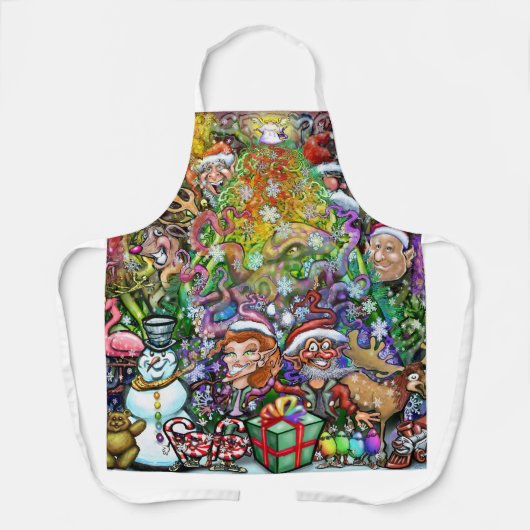 All-over Print Apron Schort (Voorkant)