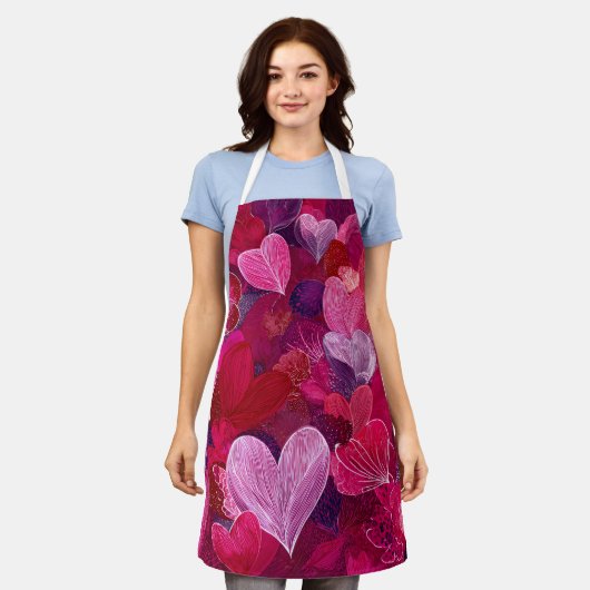 All-Over Print Apron Schort (Gedragen)