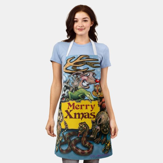 All-over Print Apron Schort (Gedragen)