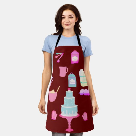 All-over Print Apron Schort (Gedragen)