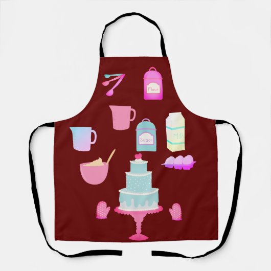 All-over Print Apron Schort (Voorkant)