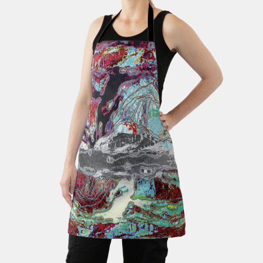 All‑Over Print Apron – Strata Pulse Schort (Insitu)