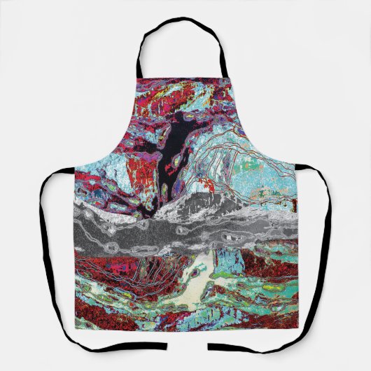All‑Over Print Apron – Strata Pulse Schort (Voorkant)