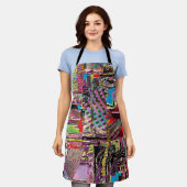 All‑Over Print Apron – Urban Fractals Schort (Gedragen)