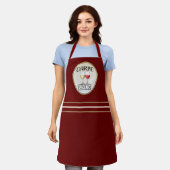 All-over Print Apron van de Humor van WIJN Schort (Gedragen)