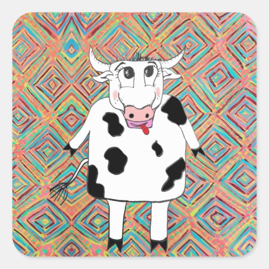 All-over Print Apron Vierkante Sticker (Voorkant)