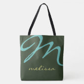 All-over-print (beide zijden) Groene grote canvas  Tote Bag (Voorkant)
