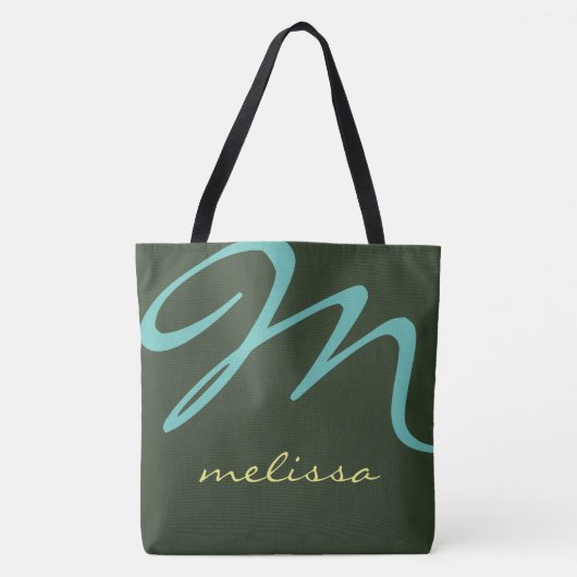 All-over-print (beide zijden) Groene grote canvas  Tote Bag (Voorkant)