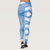 All-Over-Print blauw & wit "Ratti_Creative_Arts" Leggings (Achterkant)