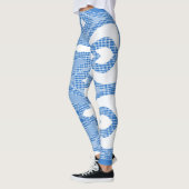 All-Over-Print blauw & wit "Ratti_Creative_Arts" Leggings (Links)