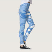 All-Over-Print blauw & wit "Ratti_Creative_Arts" Leggings (Rechts)