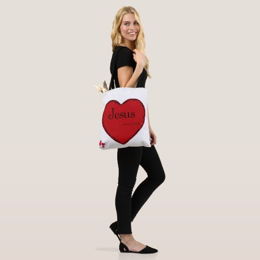 All-Over-Print Canvas tas, gemiddeld Tote Bag (Op model)
