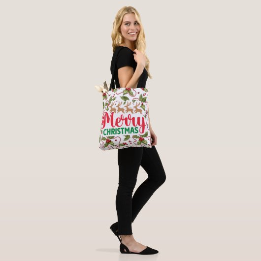 All-Over-Print Canvas tas, gemiddeld Tote Bag (Op model)