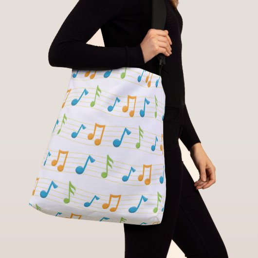 All-Over-Print Canvas tas, groot Crossbody Tas (Dichtbij)