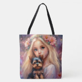 All-Over-Print Canvas tas, groot Tote Bag (Voorkant)