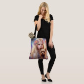 All-Over-Print Canvas tas, groot Tote Bag (Op model)