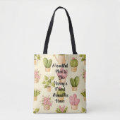 All-over-print Canvas tas, medium met tuinofferte Tote Bag (Voorkant)
