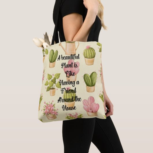 All-over-print Canvas tas, medium met tuinofferte Tote Bag (Dichtbij)