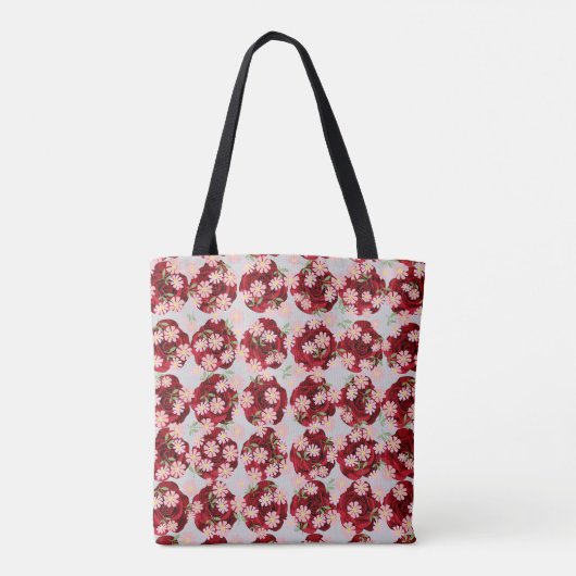 All-Over-Print Canvas tas met Flourish Pattern Des (Achterkant)