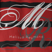 All-over-print canvas tas met grote rode strepen