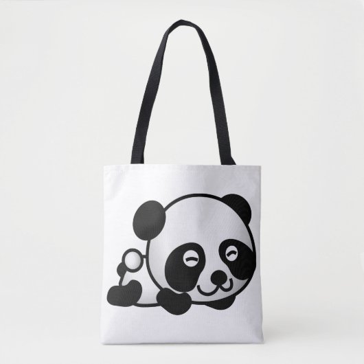 All-Over-Print Canvas Tas. Panda. Tote Bag (Voorkant)