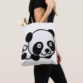 All-Over-Print Canvas Tas. Panda. Tote Bag (Dichtbij)