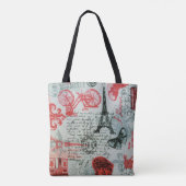 All-Over-Print Canvas tas "Paris Style" (Achterkant)
