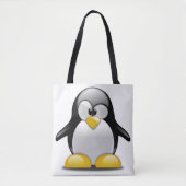 All-Over-Print Canvas Tas. Pinguïn. Tote Bag (Voorkant)