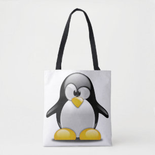 All-Over-Print Canvas Tas. Pinguïn. Tote Bag